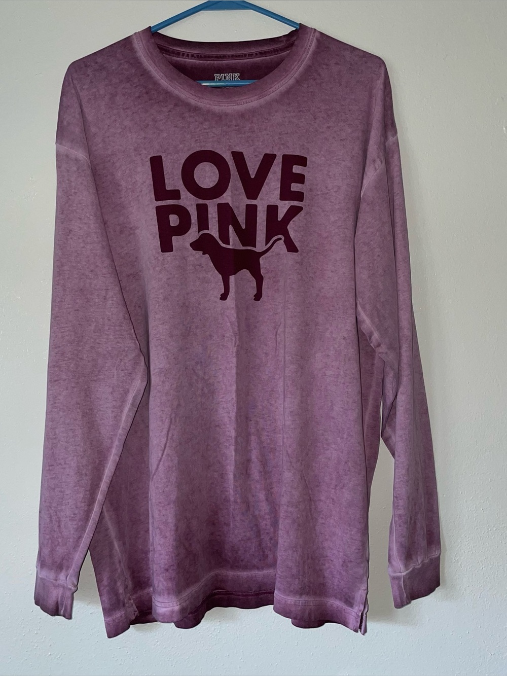 VS PINK Long Sleeve Campus Tee